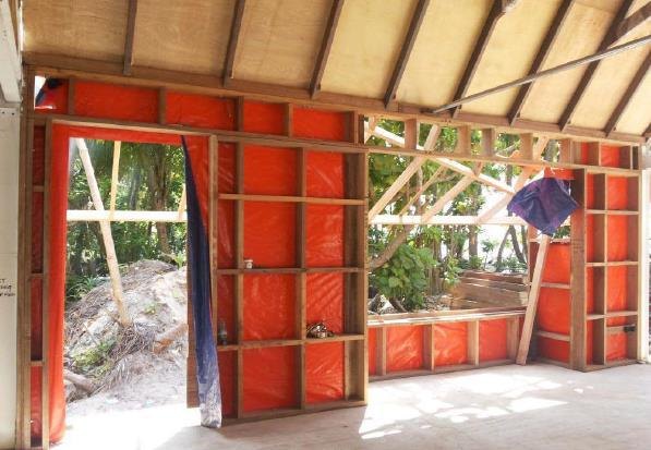 On-site resort timber construction work